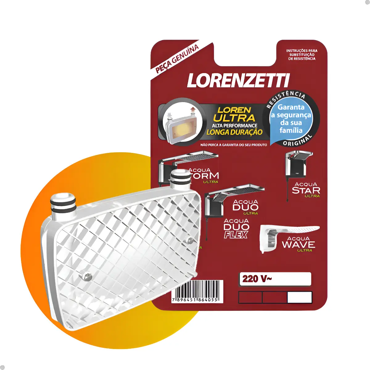 Resistência Chuveiro Acqua Duo Ultra Lorenzetti 220v 7800w