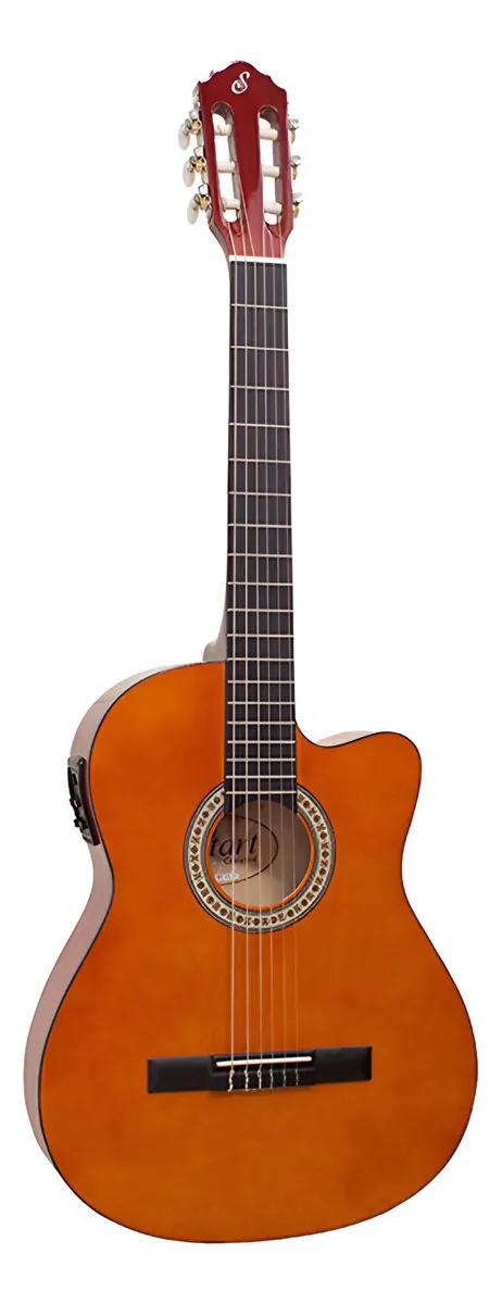 Violão eletroacústica Giannini Start NF-14 CEQ para destros natural bordo escurecido verniz brilhante