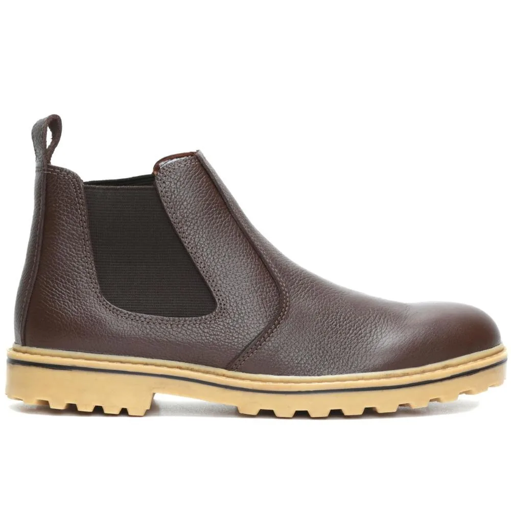 Botina Casual Masculina Couro