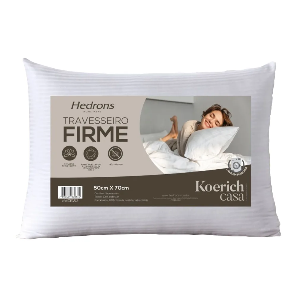 Travesseiro Koerich Super Firme TR0394 Branco - Hedrons