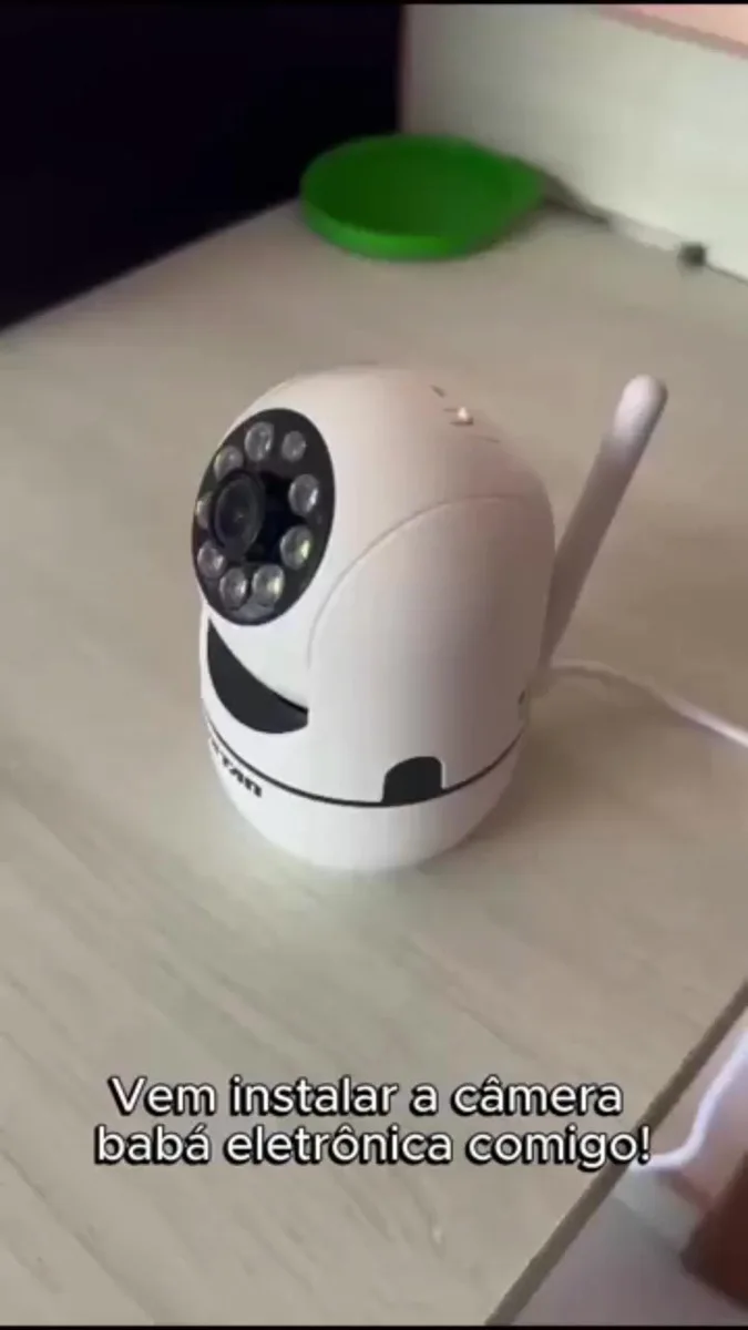 Câmera De Segurança Babá Eletrônica Pets Visão Noturna E Som
