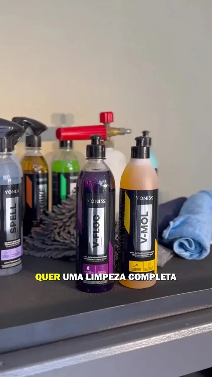 Kit Shampoo Automotivo Esfregação Neutro V-floc V-mol Vonixx