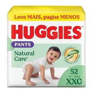 Fralda Roupinha Huggies Natural Care XXG 52 Unidades