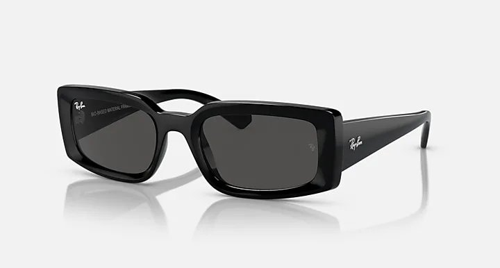 Ray-Ban KILIANE BIO-BASED Preto|Black with Cinza-escuro|Dark Grey Cor uniforme|Solid Color lens
