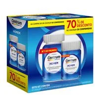 Kit Suplemento Alimentar Centrum Homem 60 Comprimidos + 30 Comprimidos