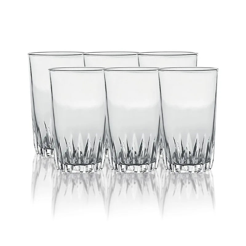 Conjunto de Copos Antonelle Vidro 325ml 12x7,5cm 6 Peças LM2169 - honeyhome Conjunto de Copos Antonelle Vidro 325ml 12x7,5cm 6 Peças LM2169 - honeyhome