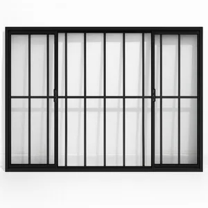 Vitrô 4 Folhas De Correr Aluminio Branco Com Grade 1,00x1,20