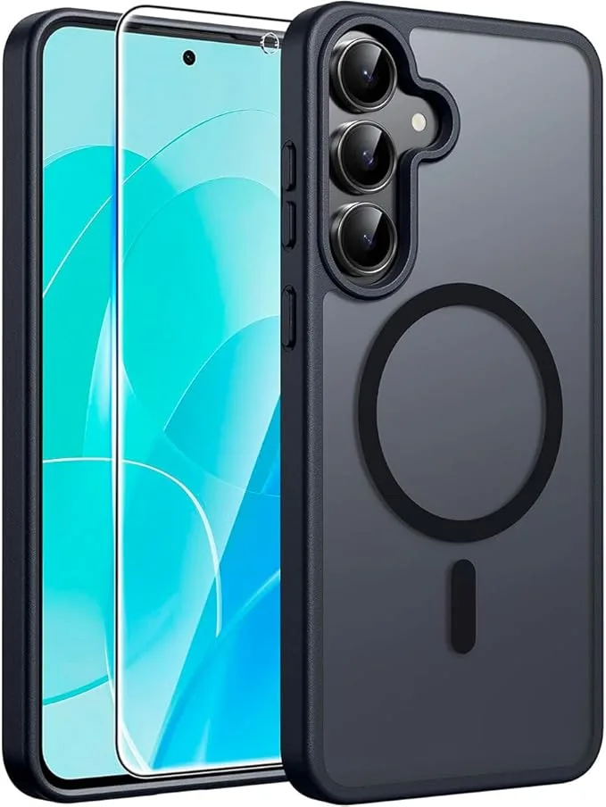 FIT IT Capa Case Magnética Tpu para Samsung Galaxy S25 Fe e Película 5D 9D Ultra HD