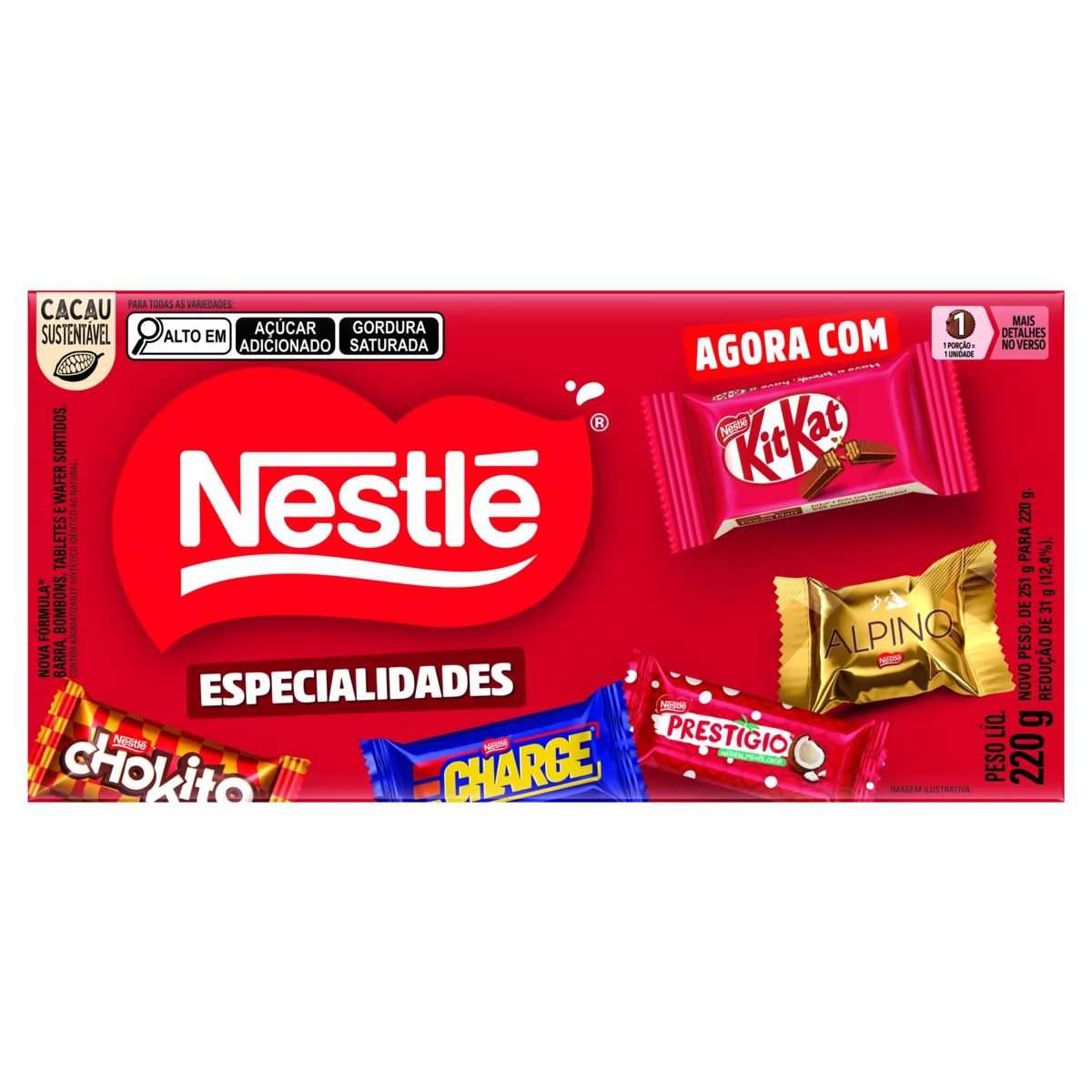Caixa de Bombom Sortido Nestlé Especialidades 220g
