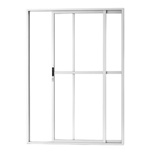 Porta Sacada De Aluminio Branco 2 Folhas Linha 25 Com Fechadu