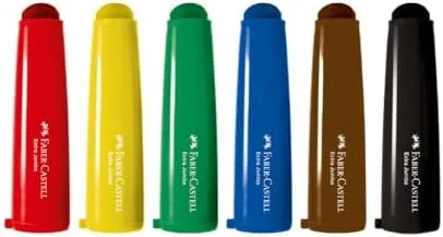 Canetinhas Jumbo Little Creatives, Faber-Castell, Coloridas, Laváveis, Pré-escola, 6 Cores