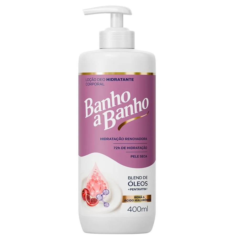 Loção Deo Hidratante Corporal Banho a Banho Romã e Ácido Hialurônico 400ml