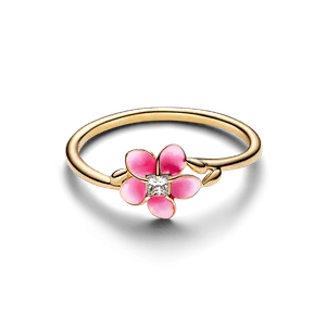 Anel Disney Moana Flor Jasmim Rosa