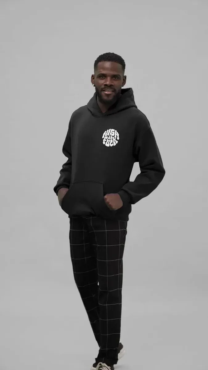 Moletom Casaco High As Fuck 100% Algodão Blusa Frio Canguru