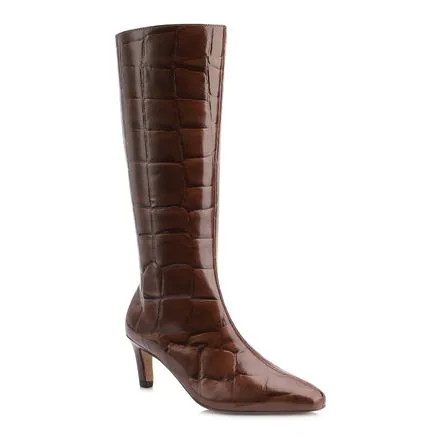 Bota - Couro Maxi Croco Marrom