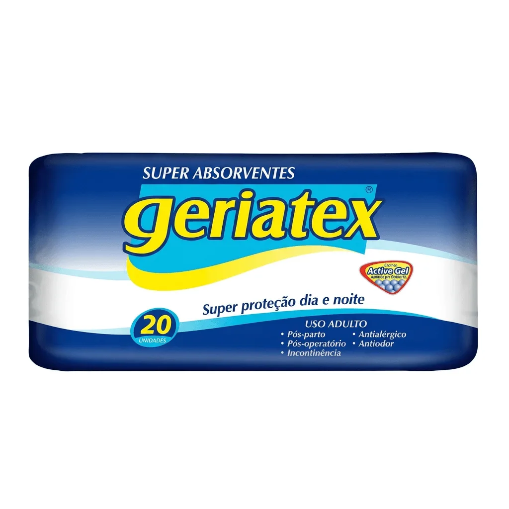 Compre Absorvente Geriátrico Geriatex - Super Proteção para Incontinência Urinária - Drogasmil | Farmácia online 24h