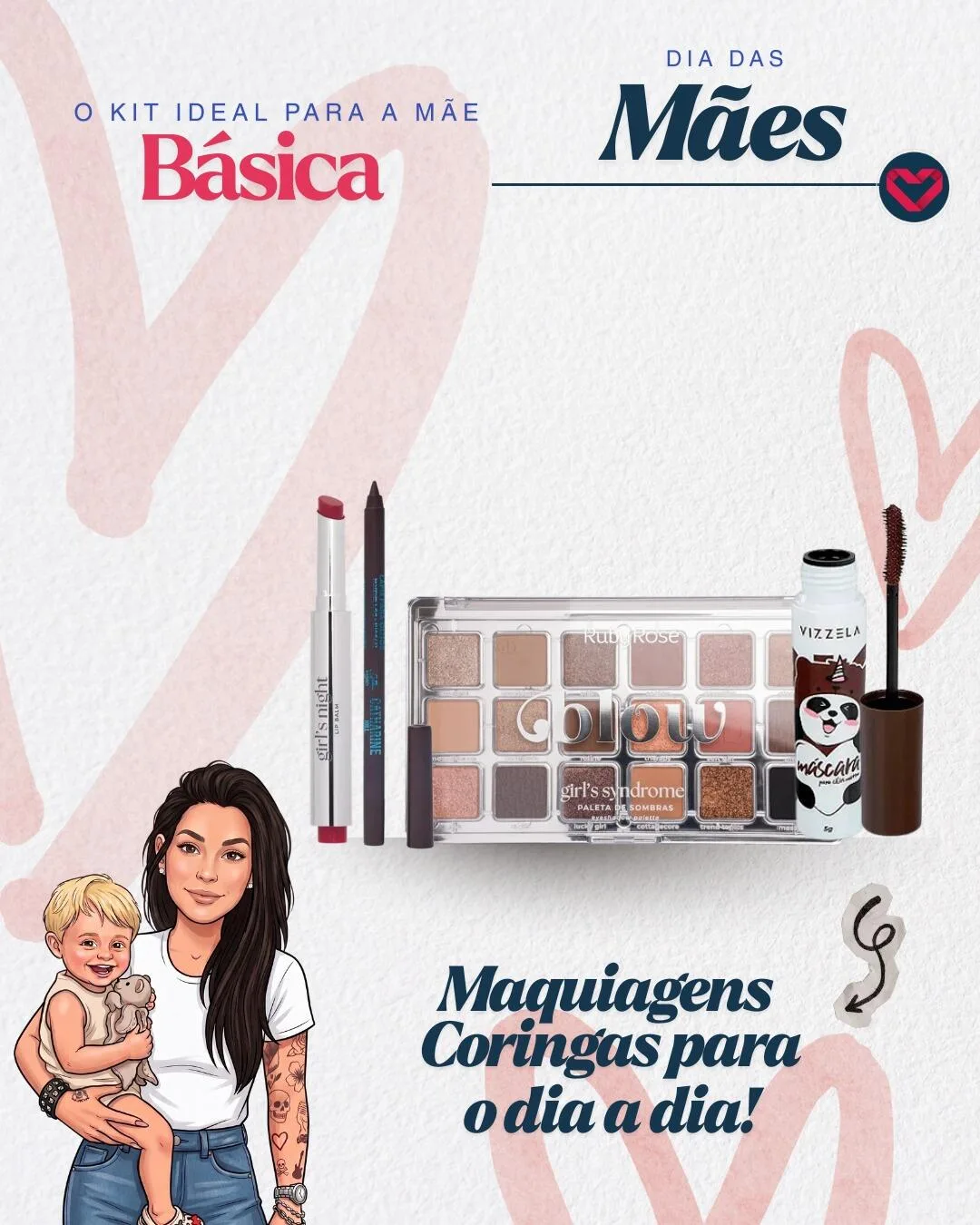 Kit De Maquiagem Mãe Básica