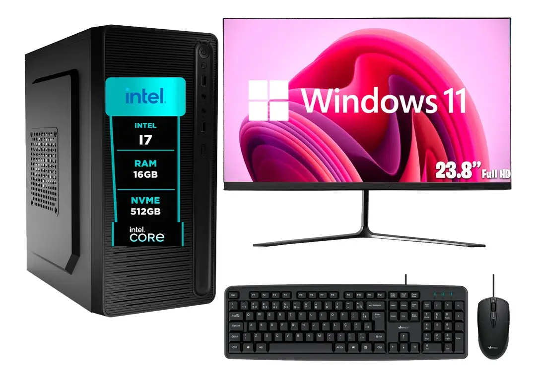 Computador Pc Completo Efacini, I7, 16gb, Monitor 23.8, 512 16 Gb 512 Gb Integrada Intel Uhd Graphics 630, Sin Placa Gráfica Dedicada