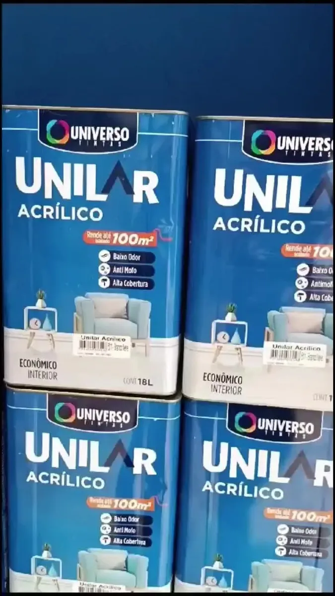 Tinta Acrílica Anti Mofo Parede Unilar Escolha A Sua Cor!!