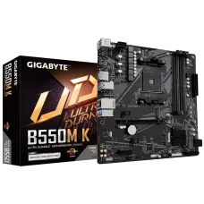 Placa Mãe Gigabyte B550M K, Chipset B550, AMD AM4, mATX, DDR4