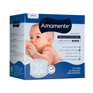 Absorvente para Seios Amamente Dia e Noite 24 Unidades Descartáveis