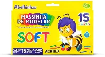 Massinha Soft 15 Cores Acrilex