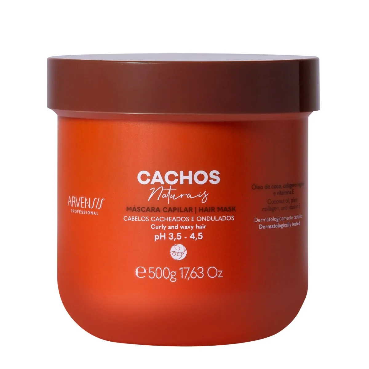 Arvensis Cachos Naturais Ondulados e Cacheados - Mascara Capilar 500g
