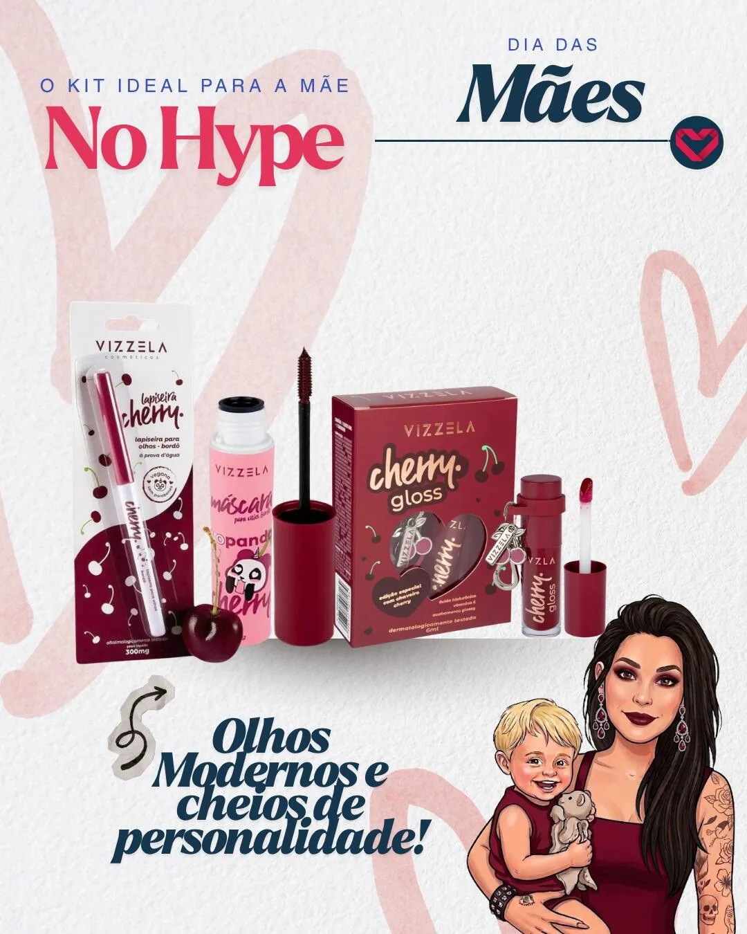 Kit De Maquiagem Mãe no Hype