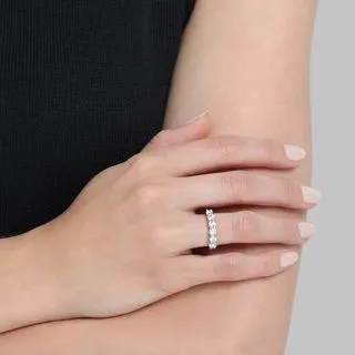 Meia Aliança Cielo em Ouro Branco 18k com Diamantes de Laboratório 1,20 ct, 3,8mm
