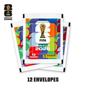 PRÉ-VENDA - Cartela com 12 Envelopes de Figurinhas Copa 2026, cada envelope com 7 figurinhas Ref.005460CBBR12 Panini