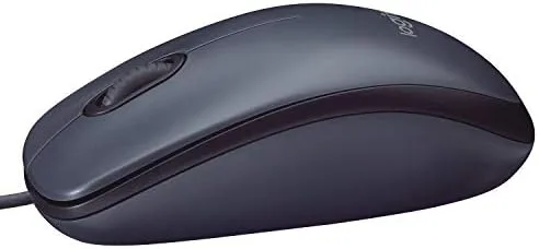 Mouse com fio USB Logitech M90 com Design Ambidestro e Facilidade Plug and Play