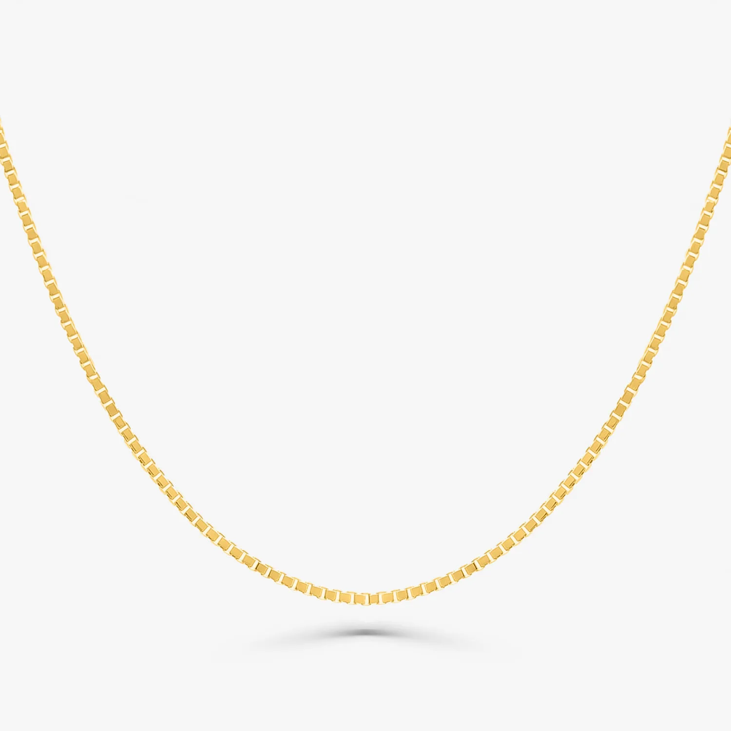 Corrente Malha Veneziana em Prata 925 com Banho de Ouro Amarelo 18k - 45 cm