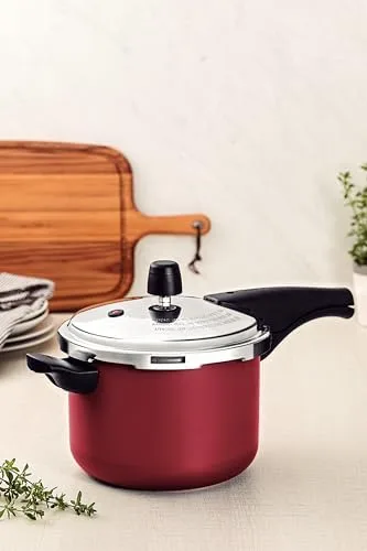 Panela De Pressão Tramontina Vancouver Vermelha 4,5L.