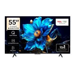 Smart TV 55 TCL 55P7K 4K QLED 60Hz com Sistema Operacional Google TV
