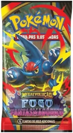 Pokémon TCG, Blister Unitário ME02 Fogo Fantasmagórico 6 Cartas