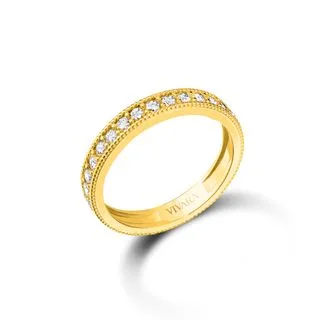 Meia Aliança Jazz em Ouro Amarelo 18k com Diamantes