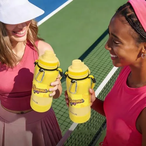 MODUS Garrafa Térmica Esportiva De Aço Inoxidável Com Isolamento A Vácuo De 950ML (Gradiente Amarelo)