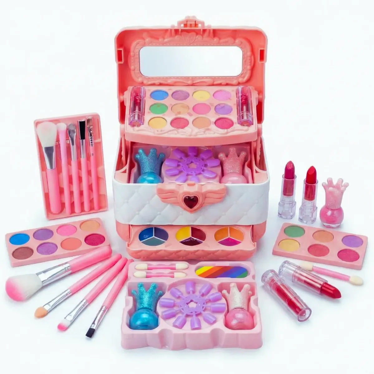 Kit Maquiagem Infantil Maleta Mágica Completa Lavável Menina