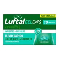 Luftal Gel Simeticona 125mg 10 Cápsulas Gelatinosas