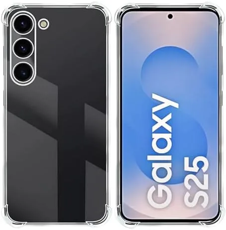 Capa para Samsung Galaxy S25 Capinha Slim Premium com Proteção de Câmera, Transparente, Anti Impacto, Resistente, Anti Riscos com TPU Reforçada e Design Elegante