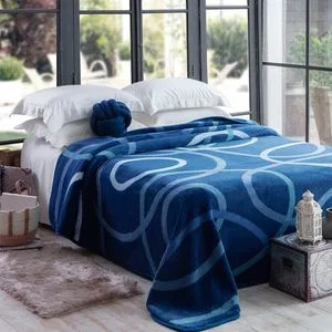 Cobertor Casal Kyor Plus Avalon Azul 180x220cm K4022403601156 - Jolitex