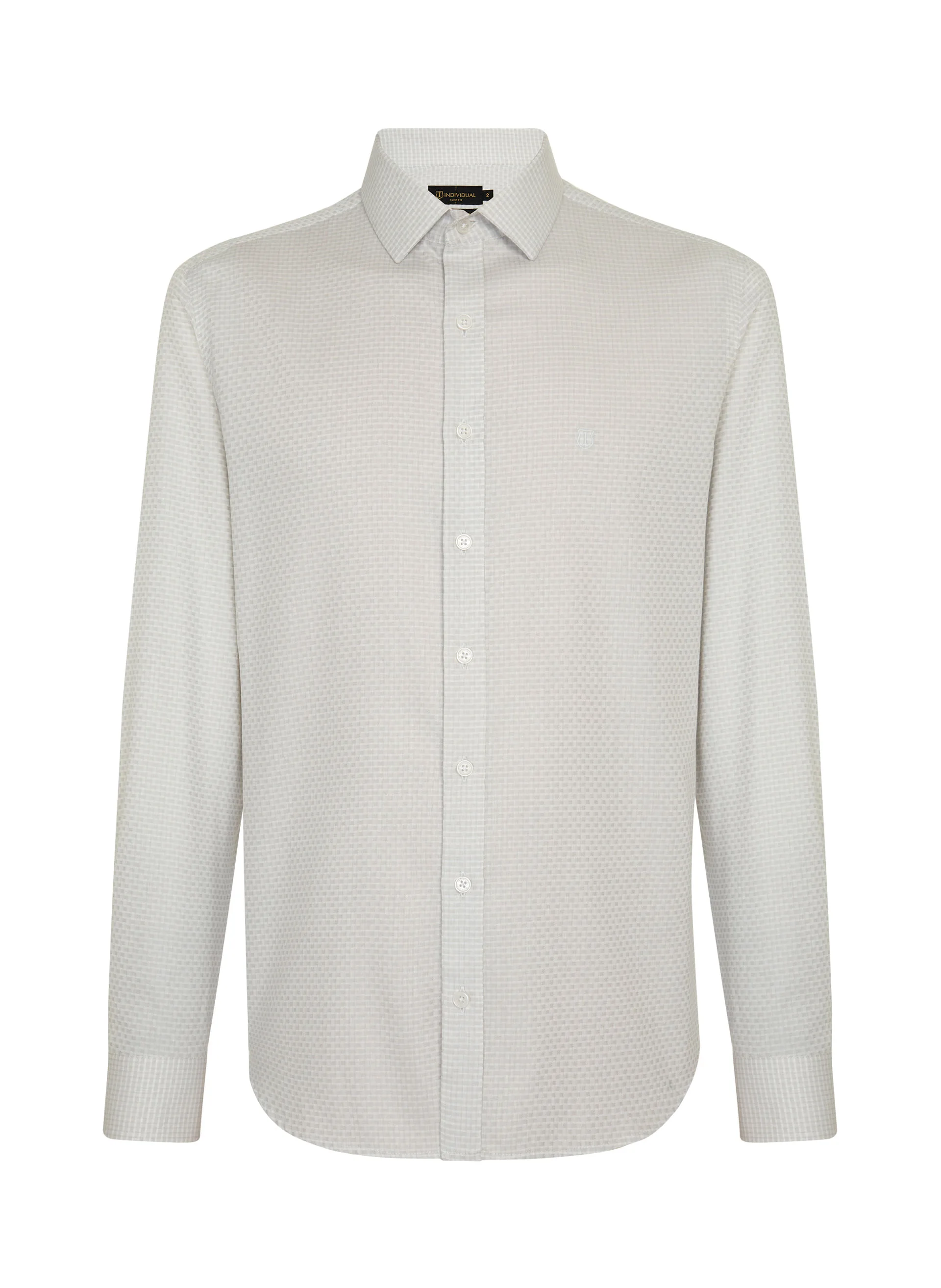 Camisa Slim Fit Maquinetada Masculina Individual