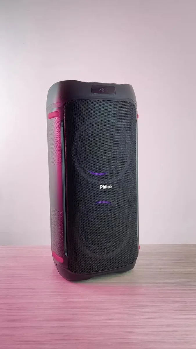 Caixa Som Philco Extreme 1200w Connection Tws Pcx6900 2 Mic Preto