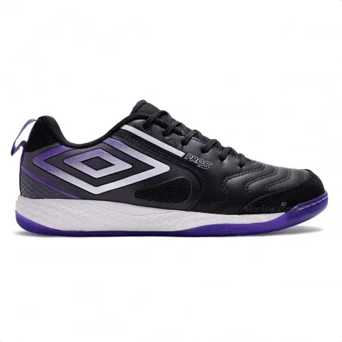 Chuteira Futsal Umbro Pro 5 Bump Masculina Preto / Roxo