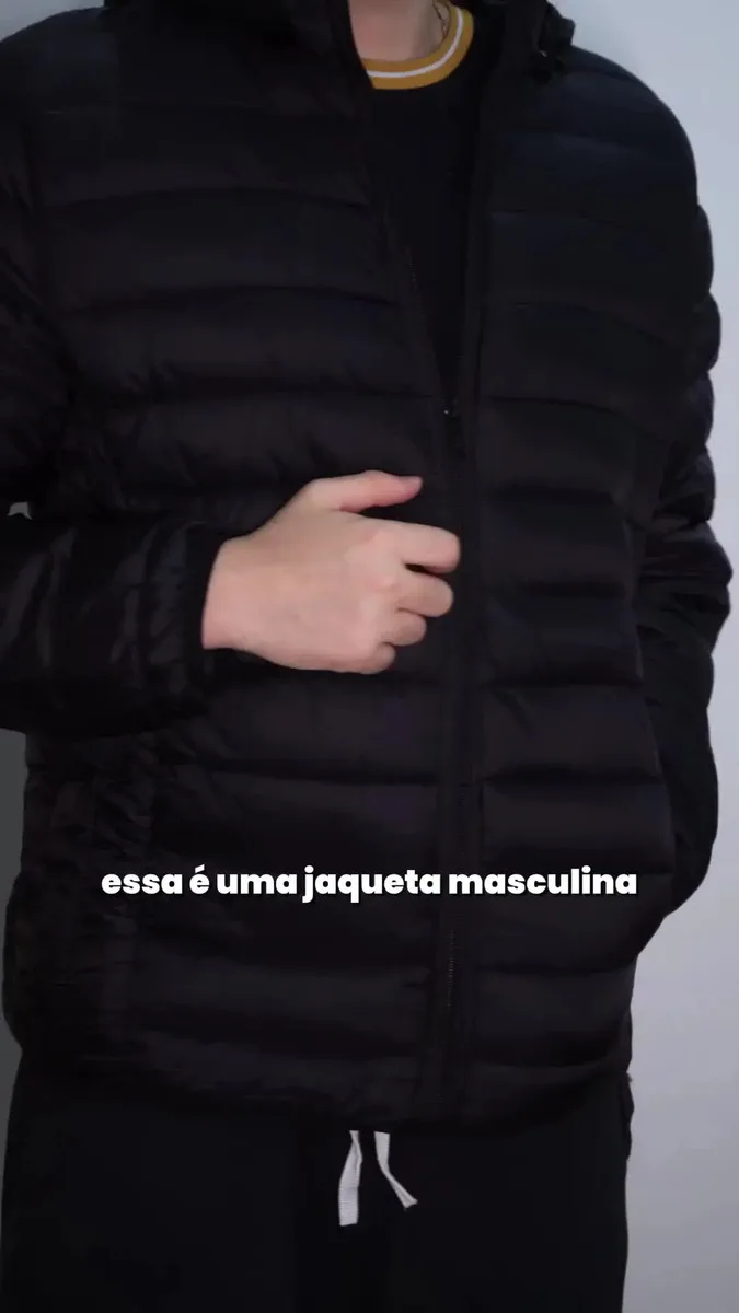 Jaqueta Puffer Bobojaco Corta Vento Nylon Frio Reforçada