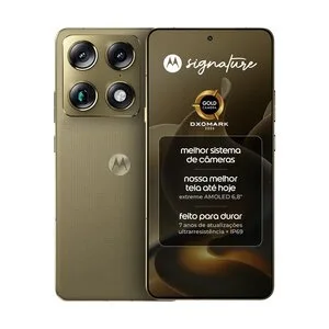 Smartphone Motorola Signature 5G 512GB Verde 12GB RAM Tela 6,8" Câm. Traseira 50+50+50MP Frontal 50MP