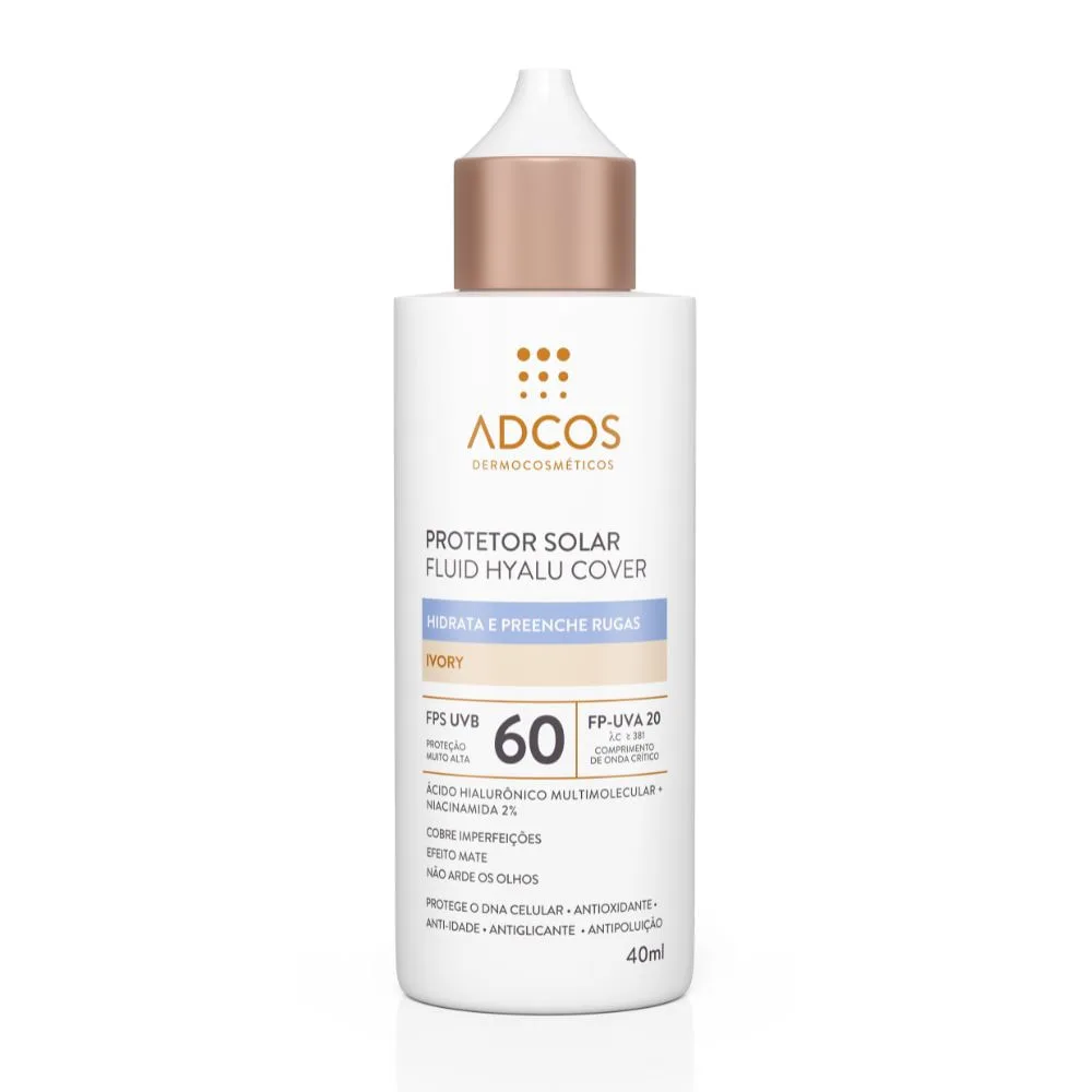 Protetor Solar Fluid Hyalu Cover FPS 60 - Ivory - 40ml