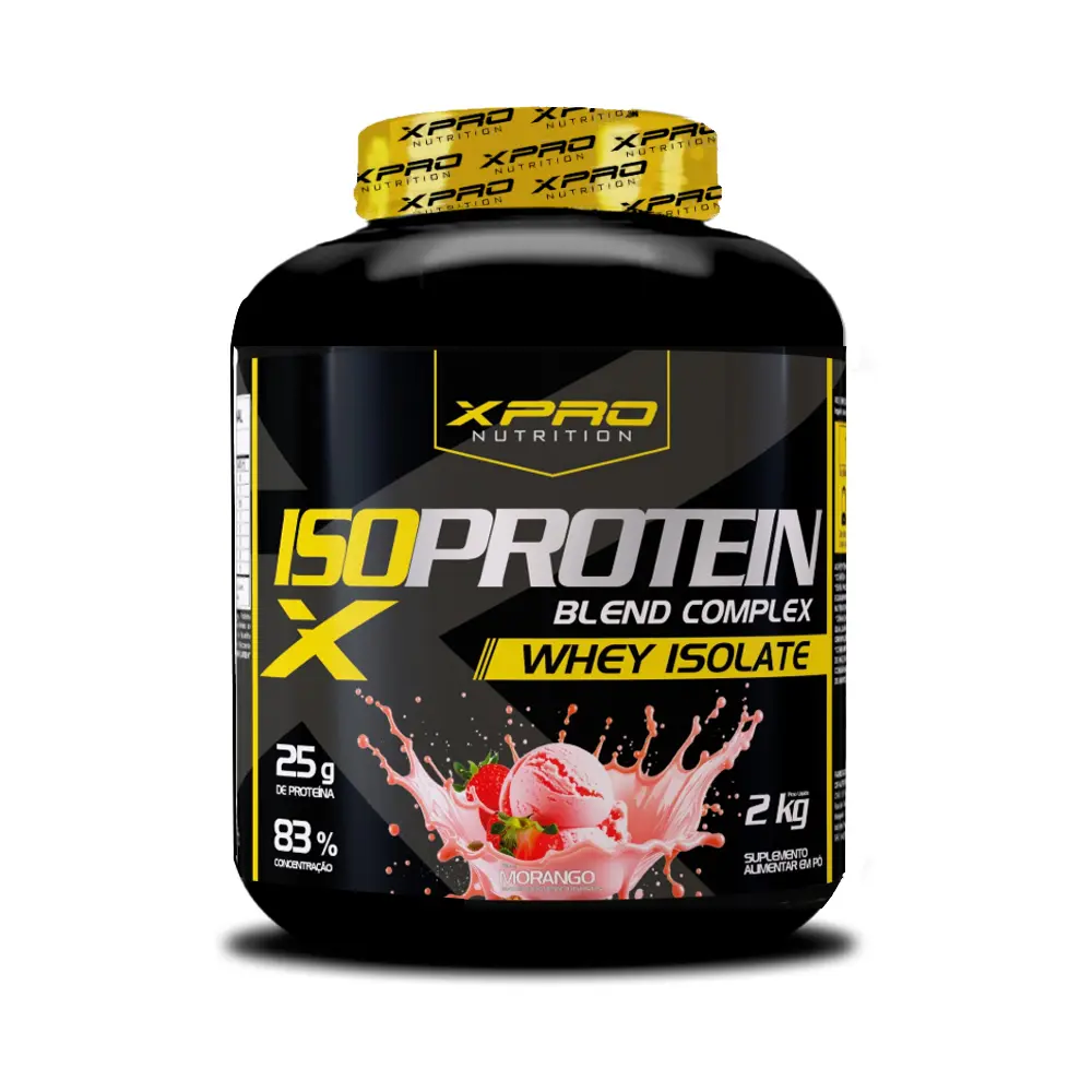 Whey Protein Isolado Iso Blend Complex Zero Açúcar Low Carb Morango 2kg Xpro
