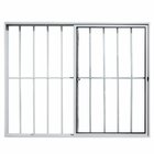 Vitrô 2 Folhas De Correr Aluminio Branco Com Grade 1,00x1,00