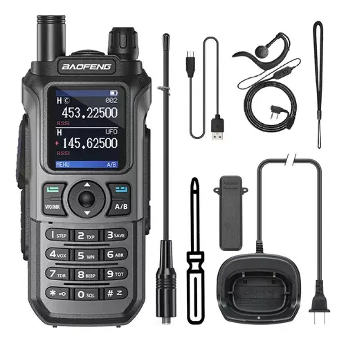 Rádio Baofeng Uv-21 Pro V2 Triband Uhf Vhf De 1,77 Preto Vhf/uhf